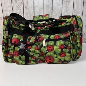 Parisun Large Duffle Bag with Ladybug Print NWOT